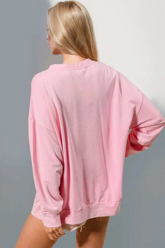 Double Take Sequin Nutcracker Round Neck Long Sleeve Sweatshirt - Trendsi - Flyclothing LLC