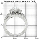1W008 - Rhodium Brass Ring with AAA Grade CZ in Clear - Alamode - Flyclothing LLC