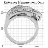 1W018 - Rhodium Brass Ring with AAA Grade CZ in Clear - Alamode - Flyclothing LLC