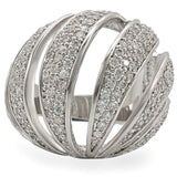 1W019 - Rhodium Brass Ring with AAA Grade CZ in Clear - Alamode - Flyclothing LLC