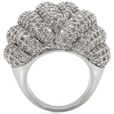 1W020 - Rhodium Brass Ring with AAA Grade CZ in Clear - Alamode - Flyclothing LLC