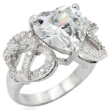 1W027 - Rhodium Brass Ring with AAA Grade CZ in Clear - Alamode - Flyclothing LLC