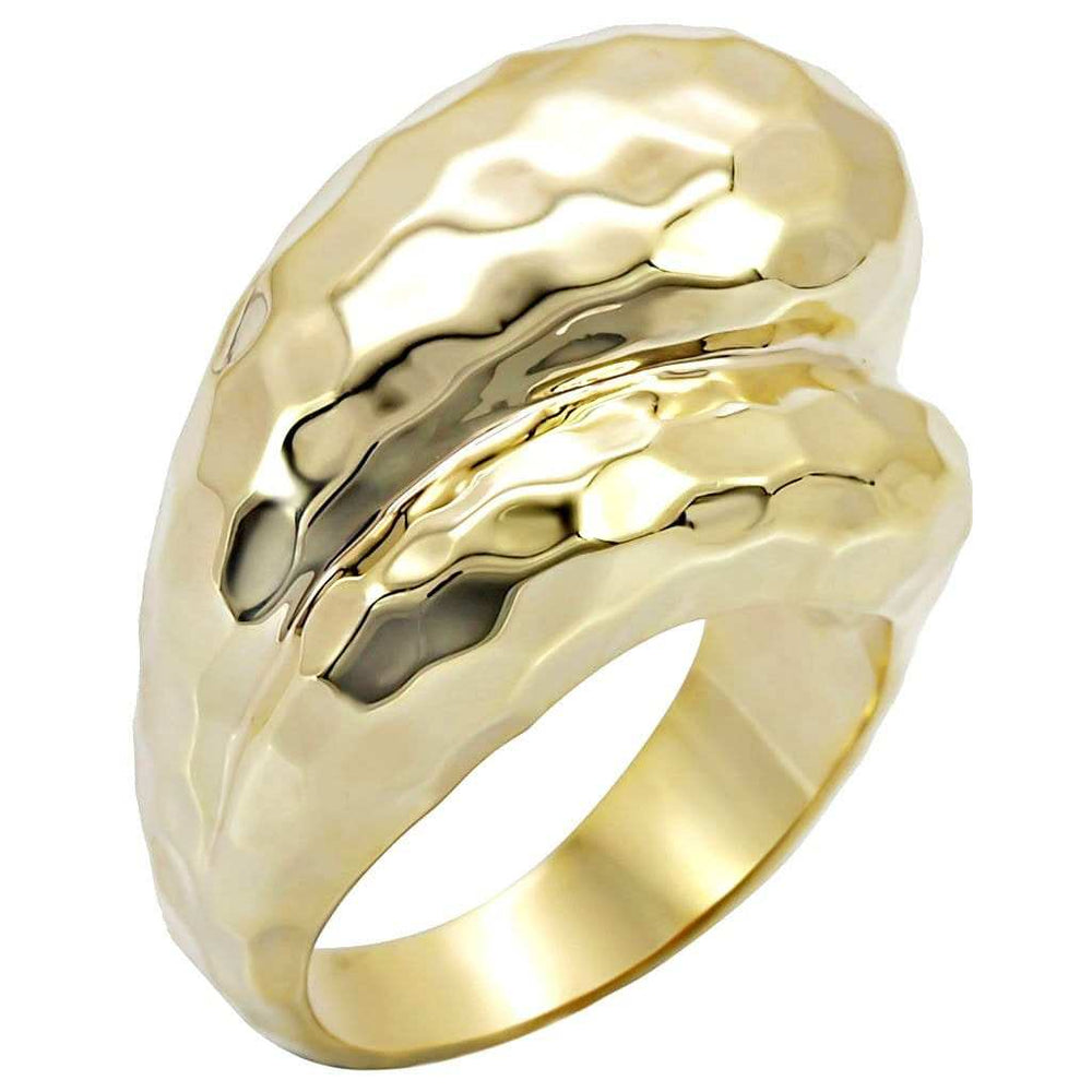 1W036 - Gold Brass Ring with No Stone - Alamode - Flyclothing LLC