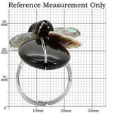 LOA594 - Antique Tone Brass Ring with Assorted in Multi Color - Alamode - Flyclothing LLC