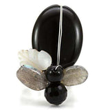 LOA594 - Antique Tone Brass Ring with Assorted in Multi Color - Alamode - Flyclothing LLC