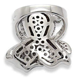 1W085 - Rhodium Brass Ring with AAA Grade CZ in Multi Color - Alamode - Flyclothing LLC