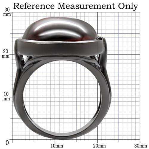 1W100 - Ruthenium Brass Ring with AAA Grade CZ in Garnet - Alamode - Flyclothing LLC