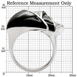 1W105 - Rhodium Brass Ring with AAA Grade CZ in Clear - Alamode - Flyclothing LLC