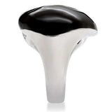 1W105 - Rhodium Brass Ring with AAA Grade CZ in Clear - Alamode - Flyclothing LLC