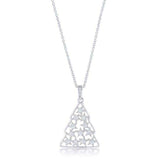 .2 ct CZ Rhodium Christmas Tree Pave Holiday Pendant - JGI - Flyclothing LLC