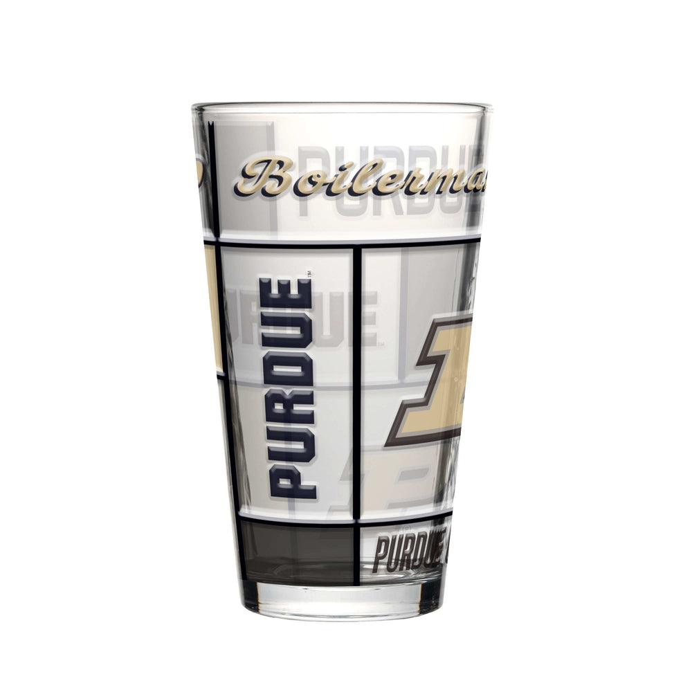 Purdue 16oz Quilted Stained Pint Glass - Logo Brands - Flyclothing LLC