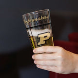 Purdue 16oz Quilted Stained Pint Glass - Logo Brands - Flyclothing LLC