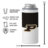 Purdue 12oz Colorblock Slim Can Coolie - Logo Brands - Flyclothing LLC