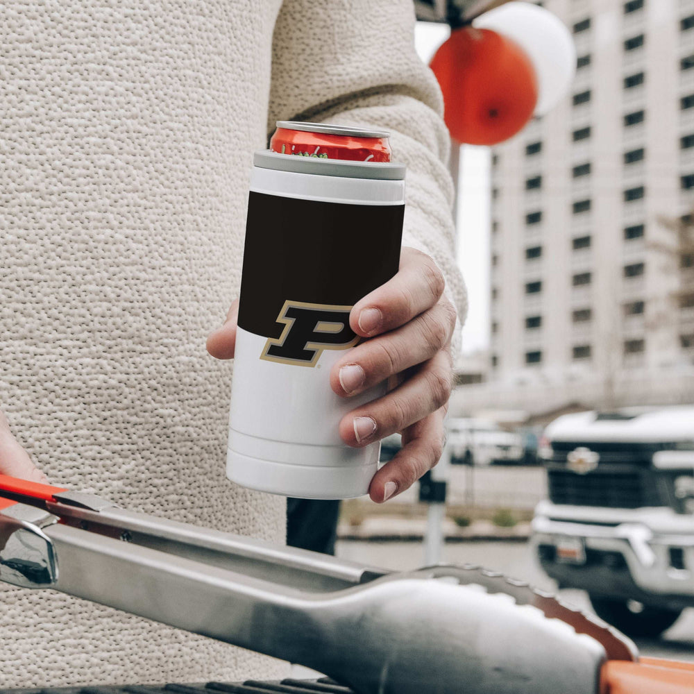 Purdue 12oz Colorblock Slim Can Coolie - Logo Brands - Flyclothing LLC