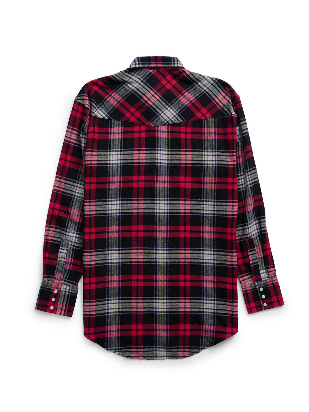 Men's Ely Cattleman Long Sleeve Flannel Plaid Western Snap Shirt- Black - Ely Cattleman - Flyclothing LLC