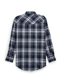 Men's Ely Cattleman Long Sleeve Flannel Plaid Western Snap Shirt- Indigo - Ely Cattleman - Flyclothing LLC