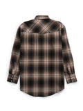 Men's Ely Cattleman Long Sleeve Brawny Flannel Western Snap Shirt- Tan - Ely Cattleman - Flyclothing LLC