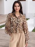 Leopard Button Up Shirt - Trendsi - Flyclothing LLC