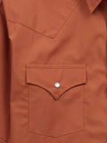 Men's Ely Cattleman Short Sleeve Solid Rust Western Shirt - Ely Cattleman - Flyclothing LLC