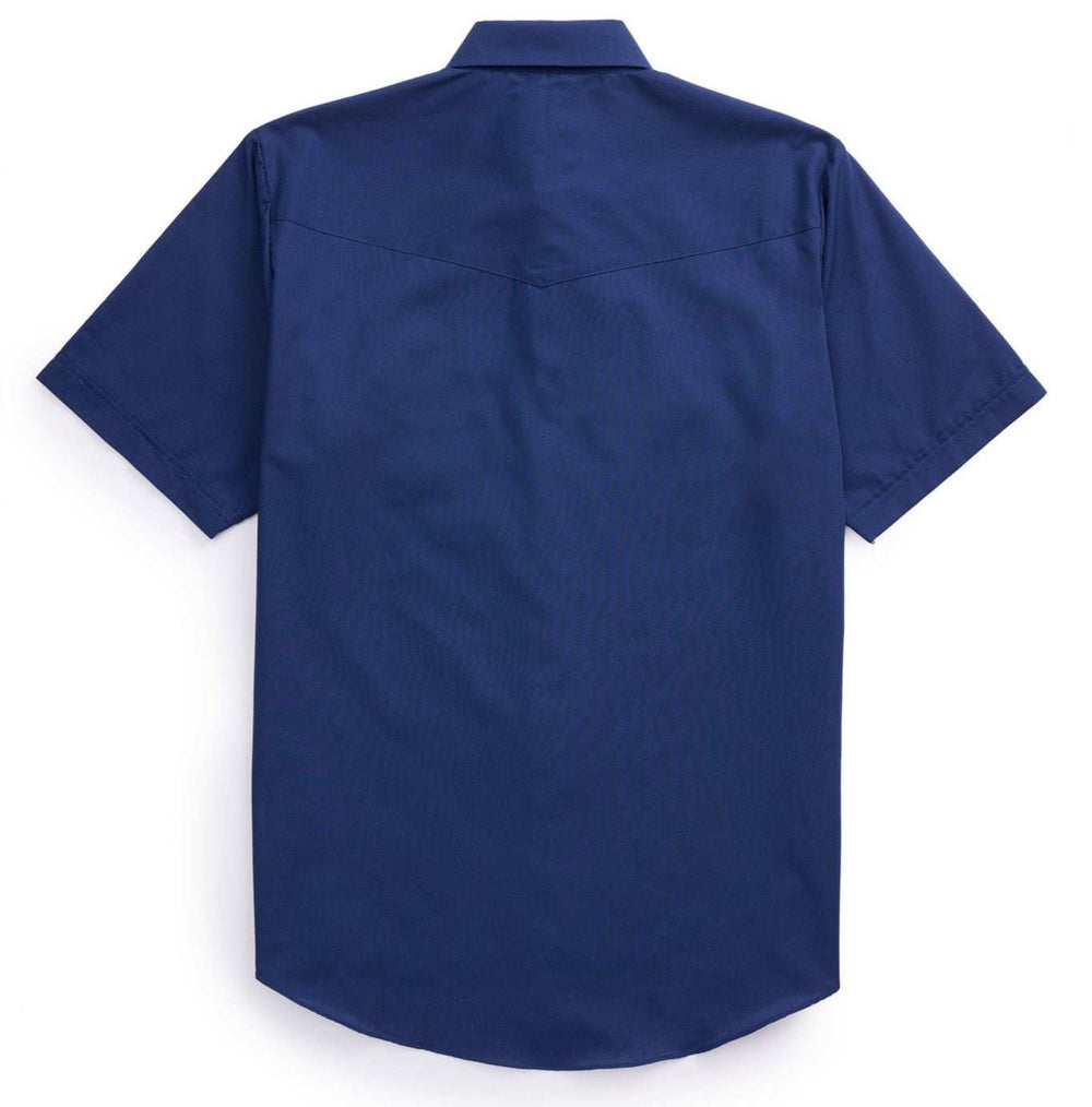 Men's Ely Cattleman Short Sleeve Solid Navy Western Shirt - Ely Cattleman - Flyclothing LLC