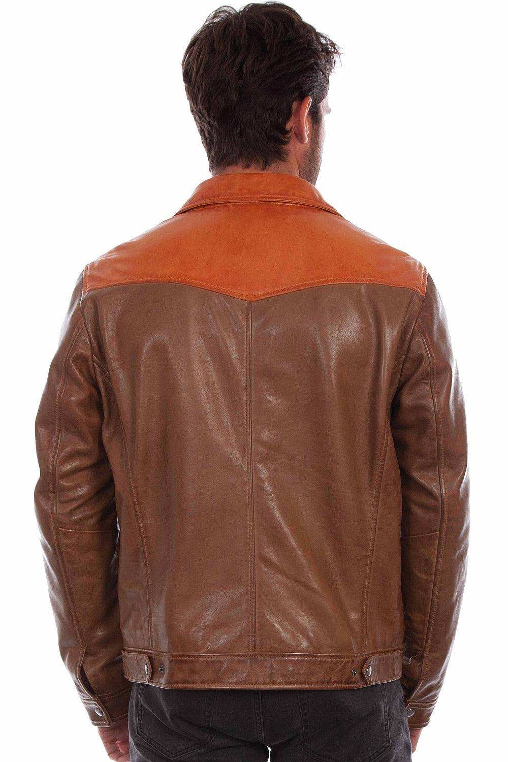Scully Leather Saddle Tan Men's Leather Jacket - Scully Leather - Flyclothing LLC