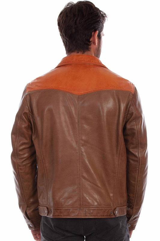 Scully Leather Saddle Tan Men's Leather Jacket