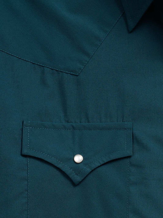 Men's Ely Cattleman Long Sleeve Solid Pine Western Shirt
