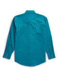 Men's Ely Cattleman Long Sleeve Solid Teal Western Shirt - Ely Cattleman - Flyclothing LLC