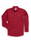 Men's Ely Cattleman Long Sleeve Solid Ruby Western Shirt - Ely Cattleman - Flyclothing LLC