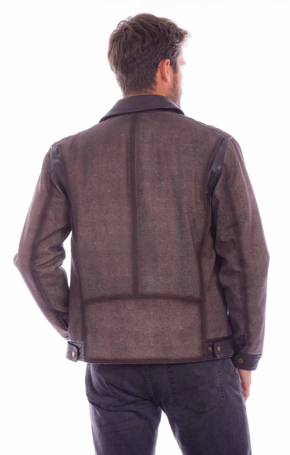 leatherwear mens brown 100% leather men's jacket - Scully Leather - Flyclothing LLC