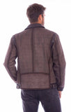 leatherwear mens brown 100% leather men's jacket - Scully Leather - Flyclothing LLC