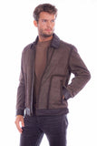 leatherwear mens brown 100% leather men's jacket - Scully Leather - Flyclothing LLC