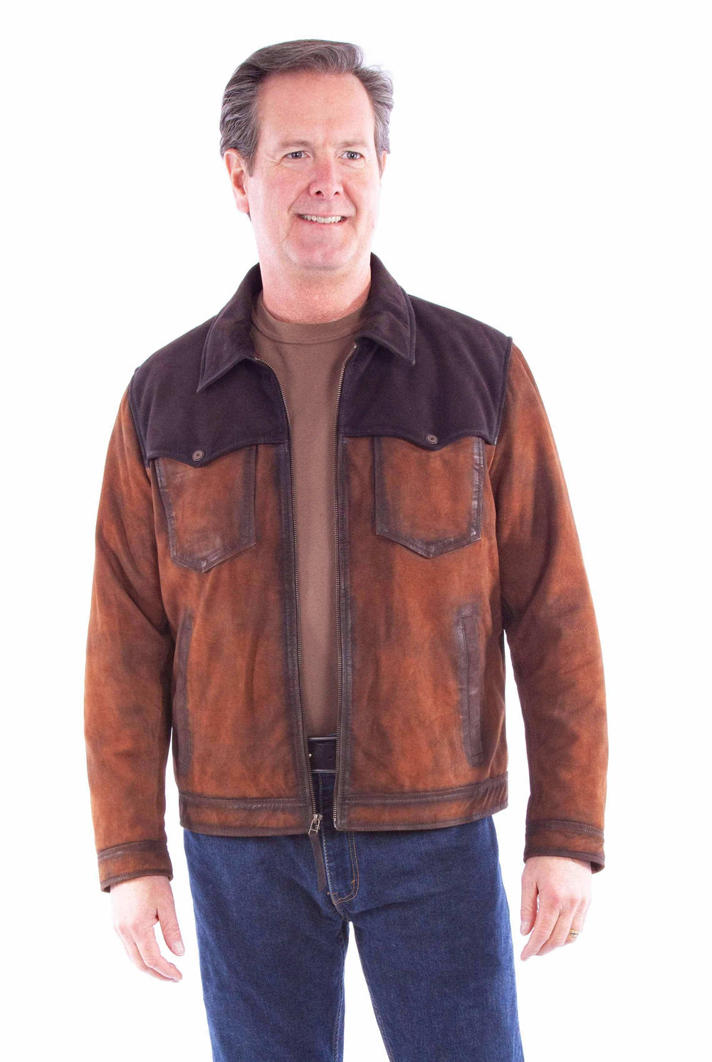 Scully Leather Leatherwear Mens Men's Zip Front Jacket - Scully Leather - Flyclothing LLC
