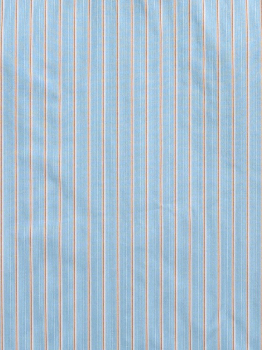 Men's Ely Cattleman Short Sleeve Stripe Western Snap Shirt- Blue & Tan - Ely Cattleman - Flyclothing LLC