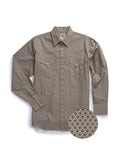 Men's Ely Cattleman Long Sleeve Medallion Print Western Snap Shirt- Teal & Khaki - Ely Cattleman - Flyclothing LLC