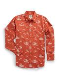 Men's Ely Cattleman Long Sleeve Cowboy Print Western Snap Shirt- Spice - Ely Cattleman - Flyclothing LLC