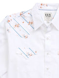 Men's Ely Cattleman Long Sleeve Solid Floral Stripe Print Western Snap Shirt -White - Ely Cattleman - Flyclothing LLC