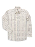 Men's Ely Cattleman Long Sleeve Wallpaper Floral Print Western Snap Shirt- Ecru - Ely Cattleman - Flyclothing LLC