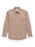 Men's Ely Cattleman Long Sleeve Paisley Print Western Snap Shirt- Khaki - Ely Cattleman - Flyclothing LLC