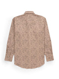 Men's Ely Cattleman Long Sleeve Paisley Print Western Snap Shirt- Khaki - Ely Cattleman - Flyclothing LLC