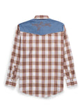 Men's Ely Cattleman Retro Plaid Western Snap Shirt with Horse Embroidery - Ely Cattleman - Flyclothing LLC