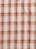 Men's Ely Cattleman Long Sleeve Textured Plaid Western Snap Shirt- Rust & Blue - Ely Cattleman - Flyclothing LLC