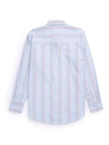 Men's Ely Cattleman Long Sleeve Textured Stripe Western Snap Shirt- White & Navy - Ely Cattleman - Flyclothing LLC