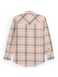 Men's Ely Cattleman Long Sleeve Textured Plaid Western Snap Shirt- Tan - Ely Cattleman - Flyclothing LLC