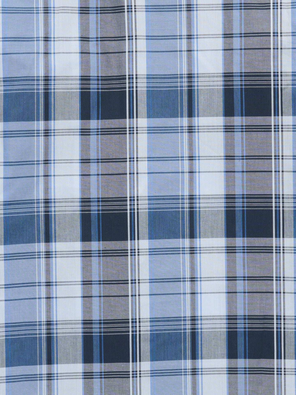 Men's Ely Cattleman Long Sleeve Textured Plaid Western Snap Shirt- Blue - Ely Cattleman - Flyclothing LLC