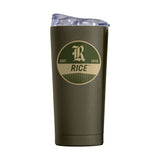 Rice 20oz Olive Badge Powder Coat Tumbler - Logo Brands - Flyclothing LLC