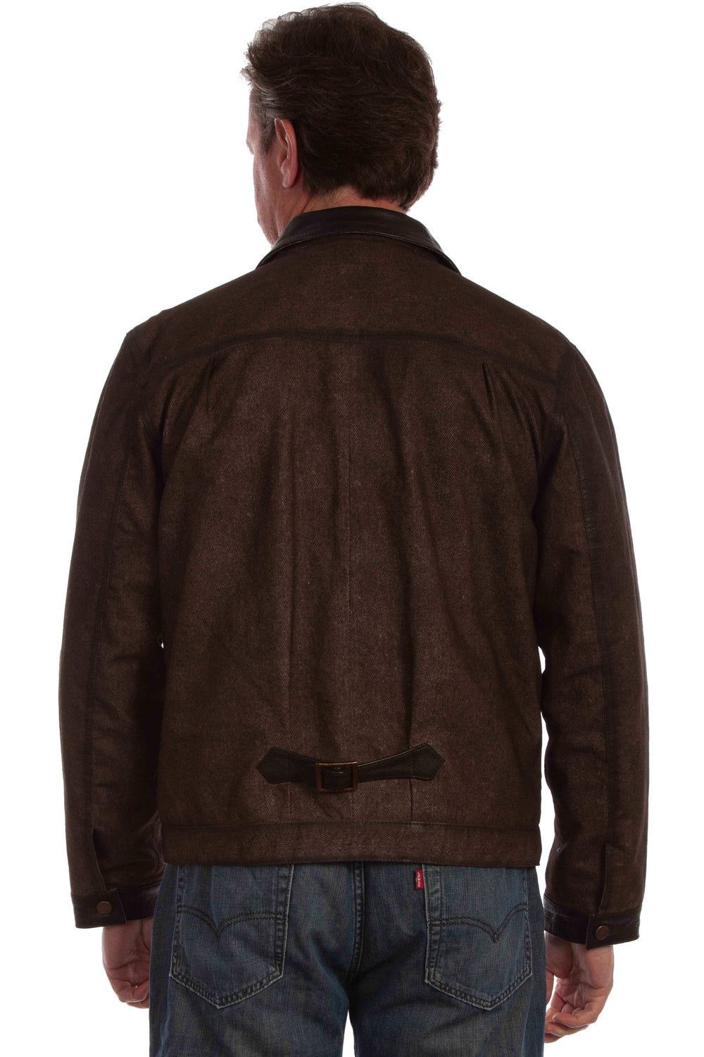 leatherwear mens brown 100% leather men's jacket - Scully Leather - Flyclothing LLC