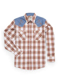 Men's Ely Cattleman Retro Plaid Western Snap Shirt with Horse Embroidery - Ely Cattleman - Flyclothing LLC