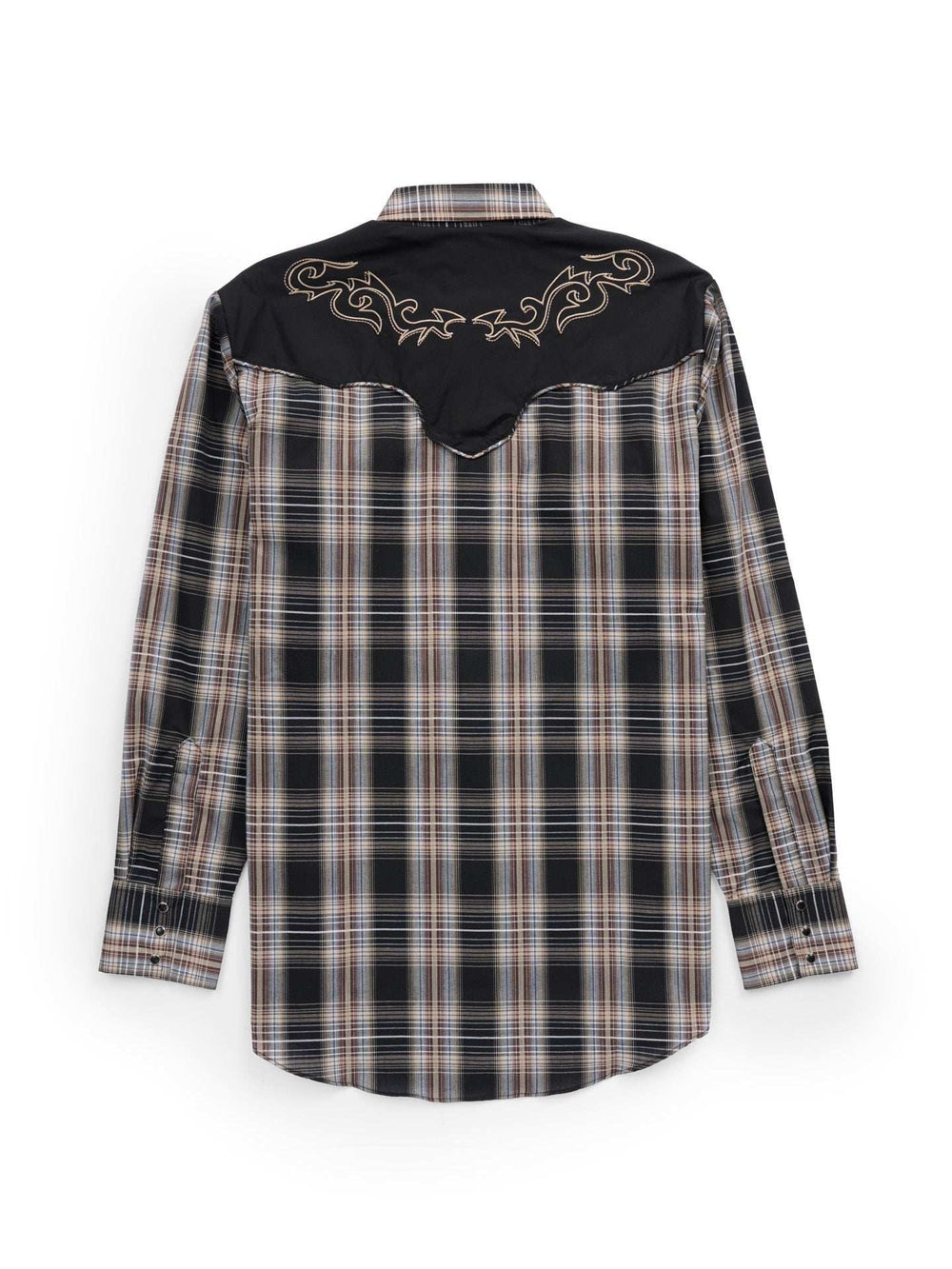 Men's Ely Cattleman Retro Plaid Western Snap Shirt with Embroidery - Ely Cattleman - Flyclothing LLC