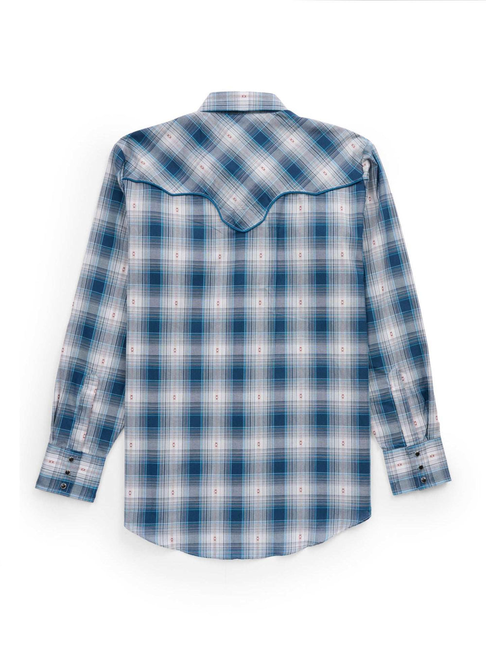 Men's Ely Cattleman Retro Plaid Western Snap Shirt with Piping - Ely Cattleman - Flyclothing LLC
